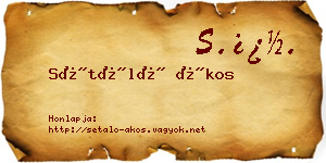 Sétáló Ákos névjegykártya