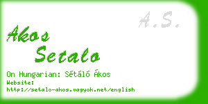 akos setalo business card