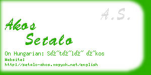 akos setalo business card